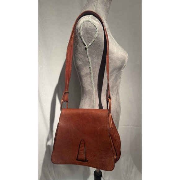 VTG 70s F.Clegg Genuine, Leather Shoulder Bag Purse Frank Clegg Boho Western - Picture 3 of 15